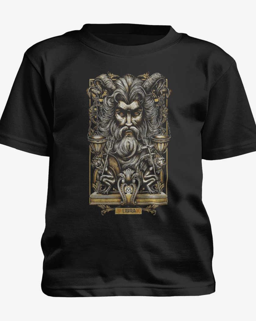 Polera de niño Negro de Libra Signos