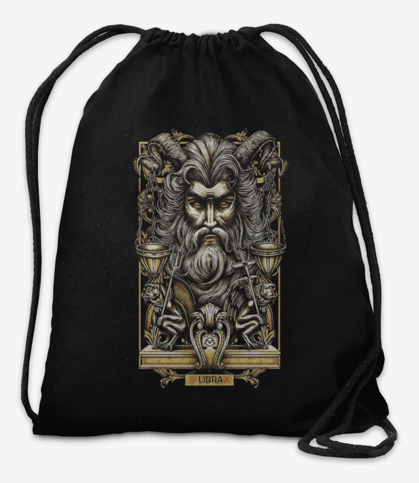 Mochila Negro de Libra Signos