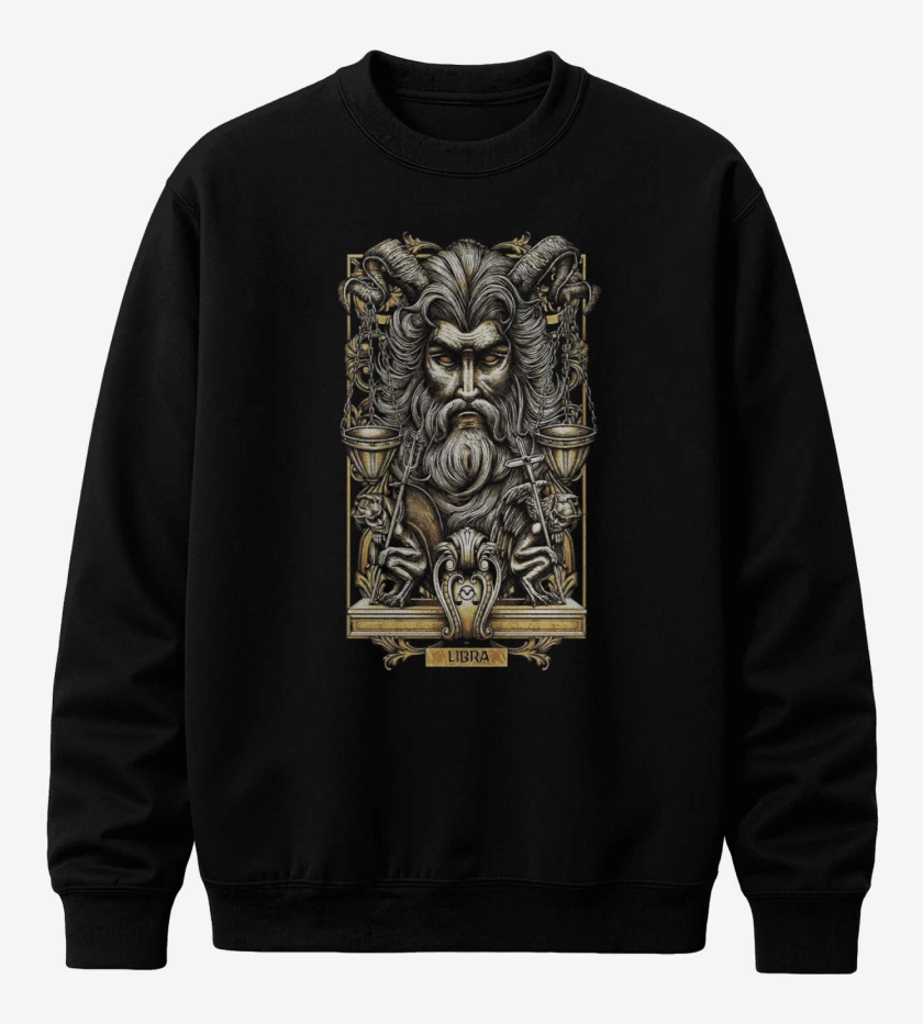 Poleron polo Negro de Libra Signos