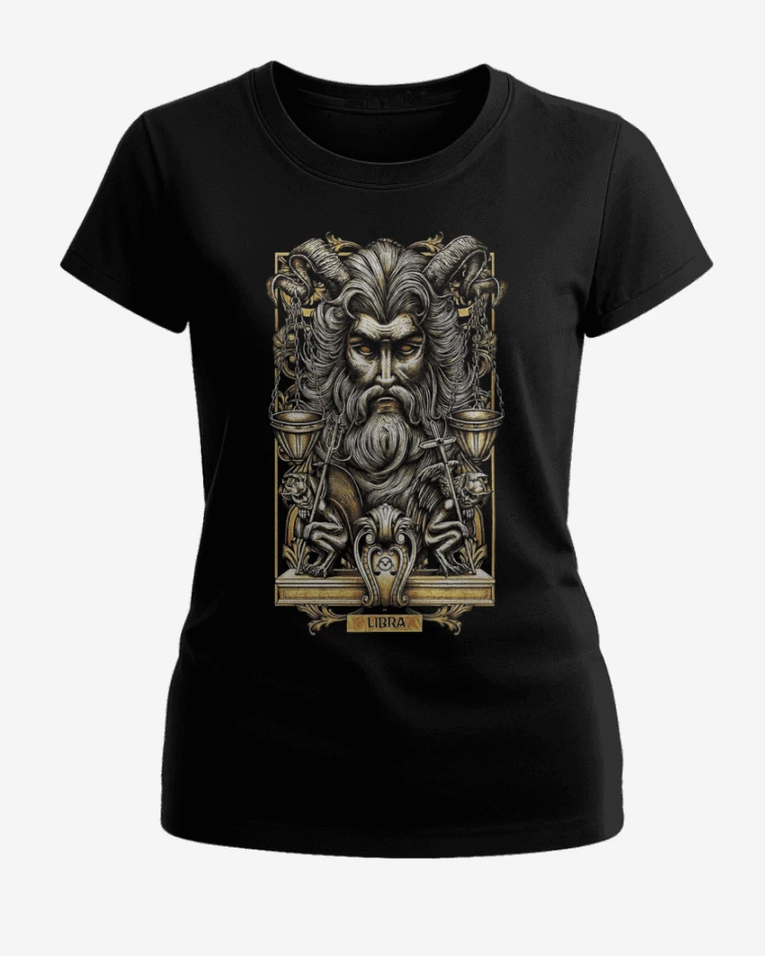 Polera de Mujer Negro de Libra Signos