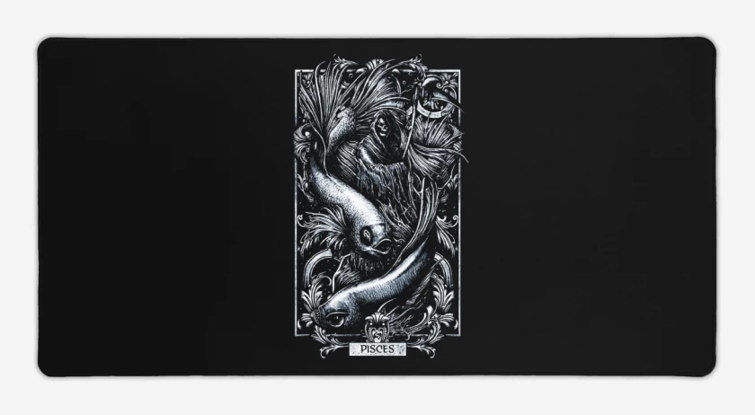 Mouse pad Gamer Negro de Piscis