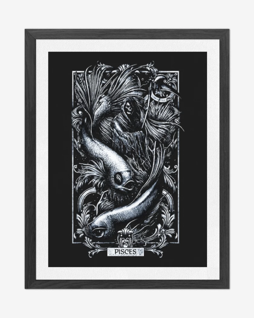 Cuadro decorativo Negro de Piscis
