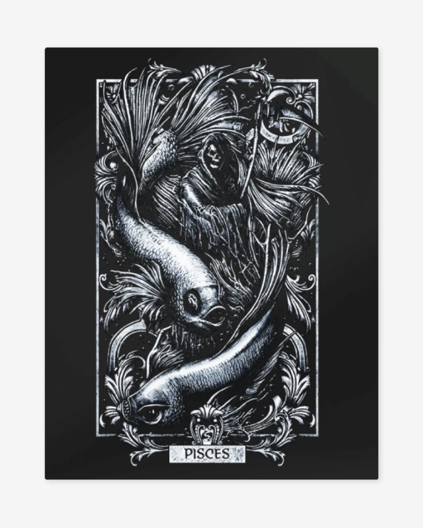 Print metalico Negro de Piscis