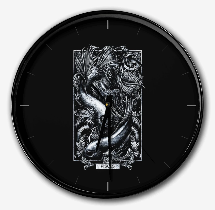 Reloj Negro de Piscis