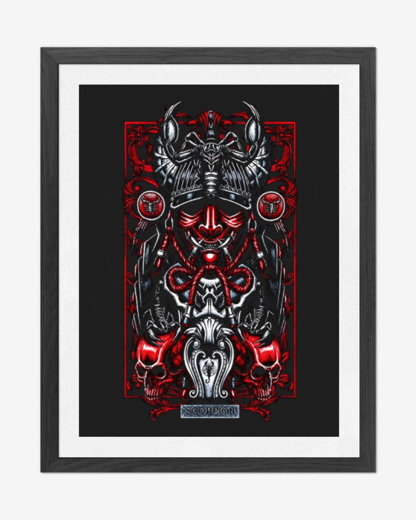 Cuadro decorativo Negro de Escorpion Signos