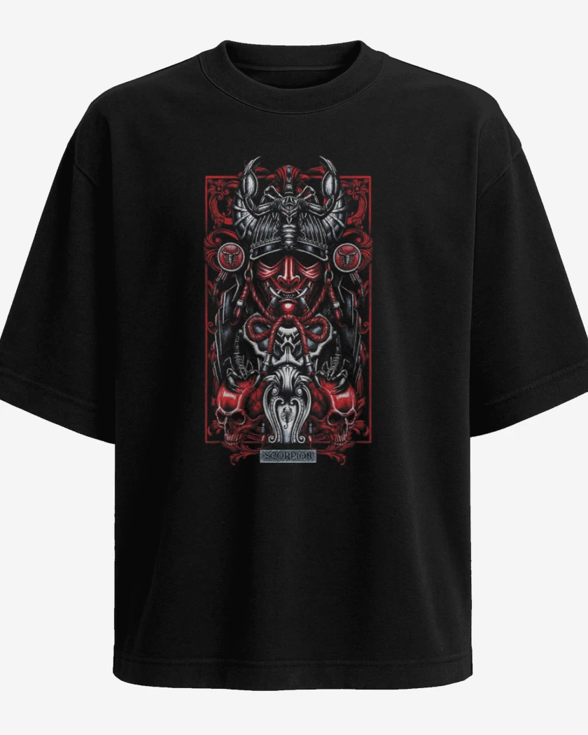 Polera Oversize Negro de Escorpion Signos