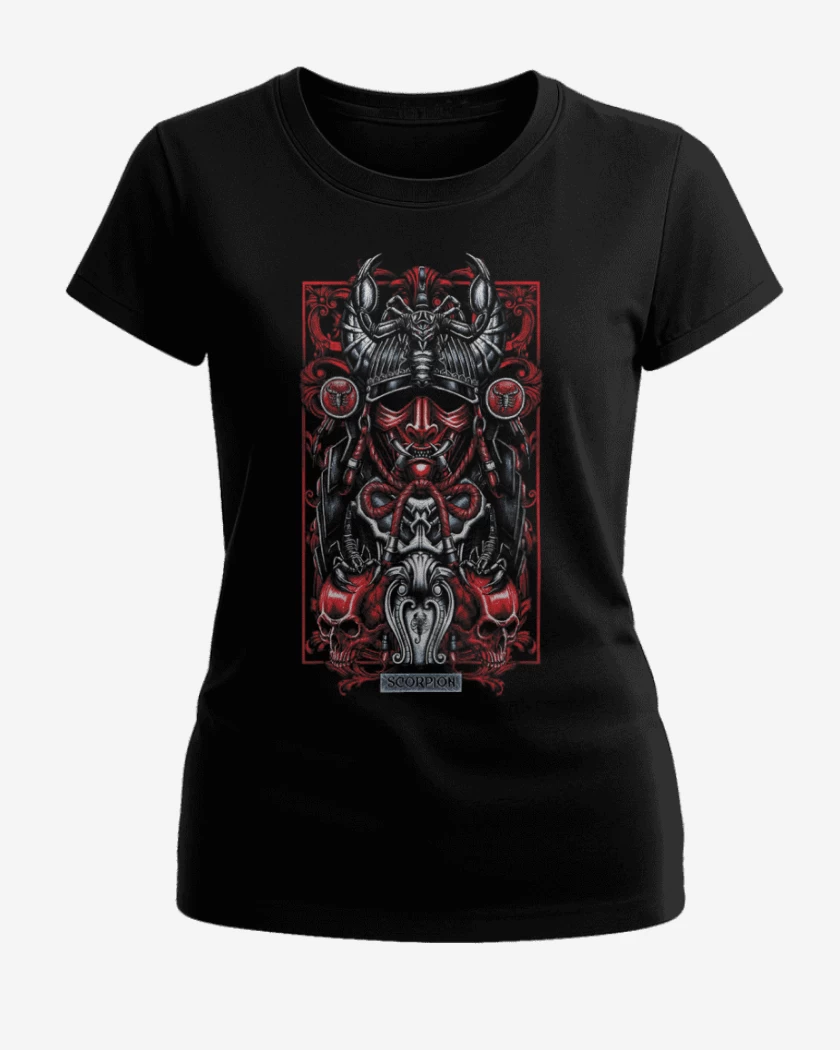 Polera de Mujer Negro de Escorpion Signos
