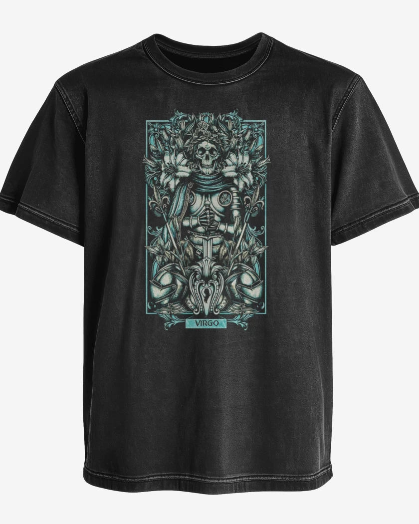 Polera desgastada Negro de Virgo