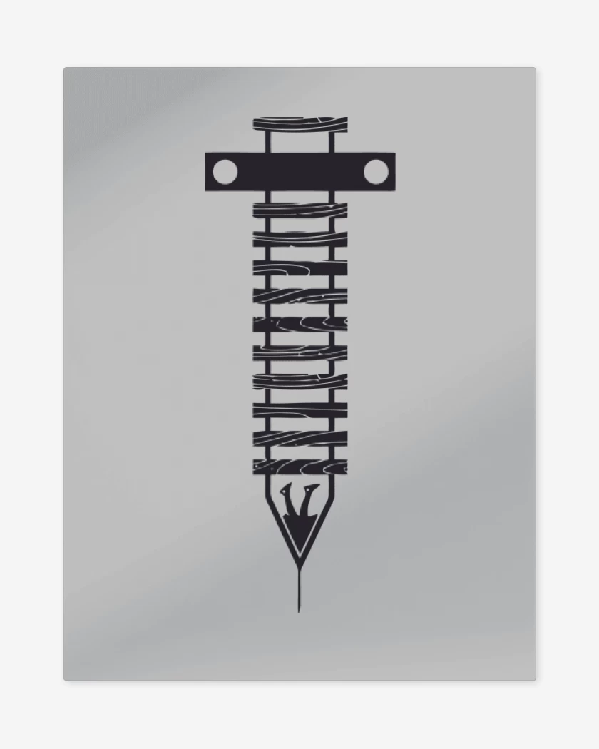 Print metalico Gris Melange de TrainspottingRiel