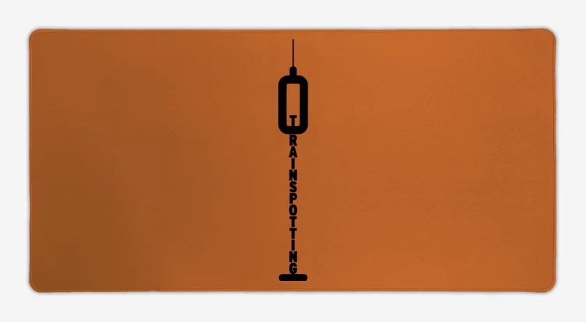 Mouse pad Gamer Naranjo de Trainspotting Jeringa