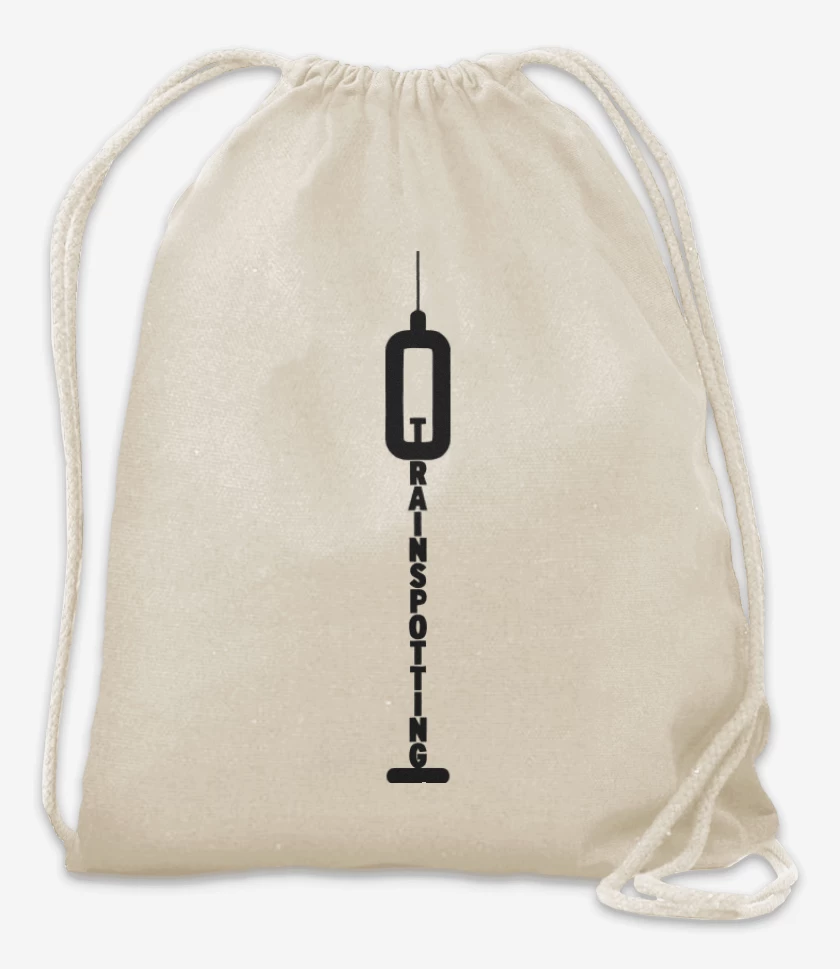 Mochila Blanco de Trainspotting Jeringa