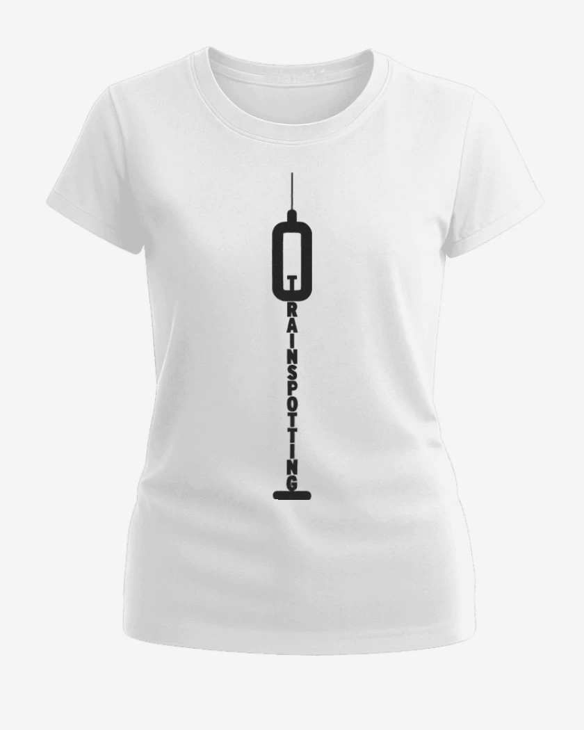 Polera de Mujer Blanco de Trainspotting Jeringa
