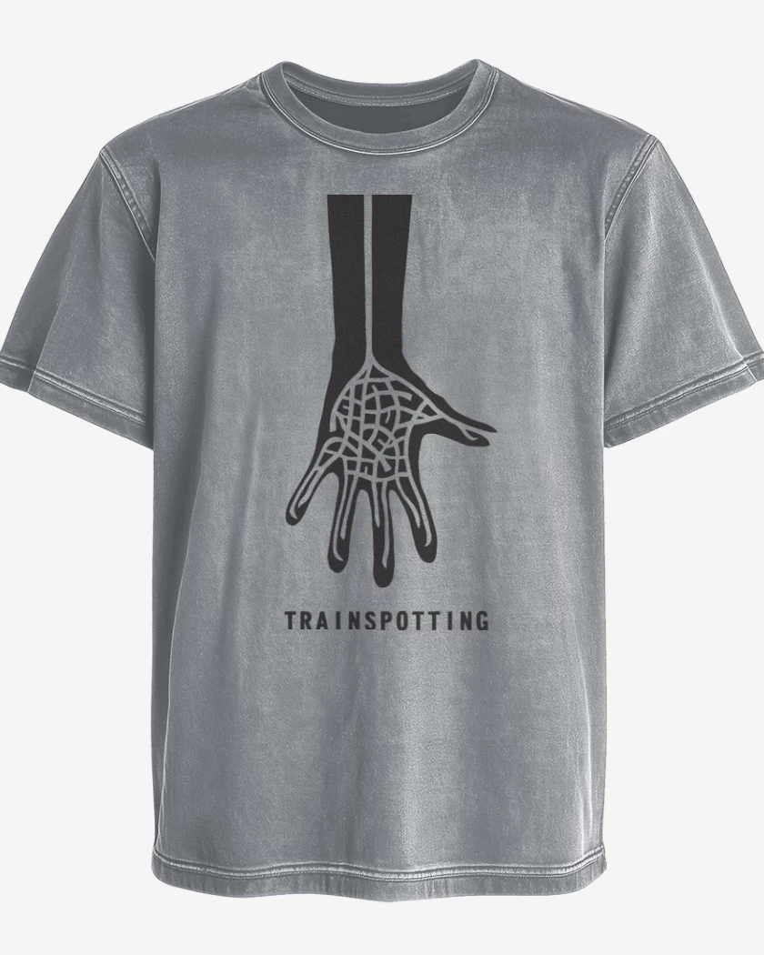 Polera desgastada Gris Melange de Transpotting Mano