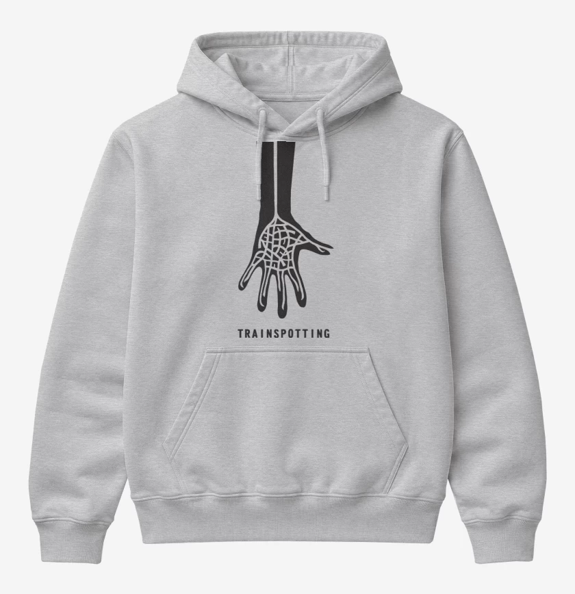 Poleron Canguro básico Gris Melange de Transpotting Mano