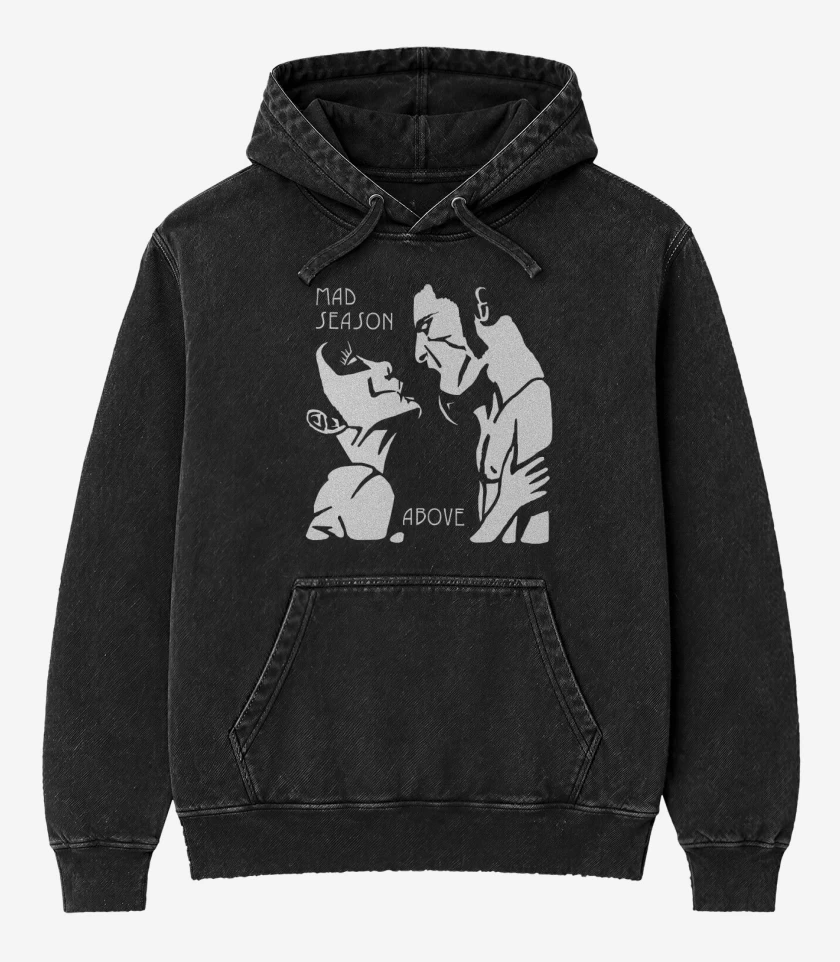 Poleron Canguro Acid Wash Negro de Mad Season - Above
