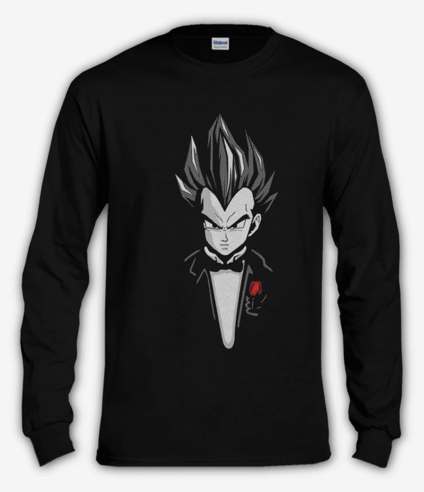 Polera manga larga Negro de Vegetta Godfather
