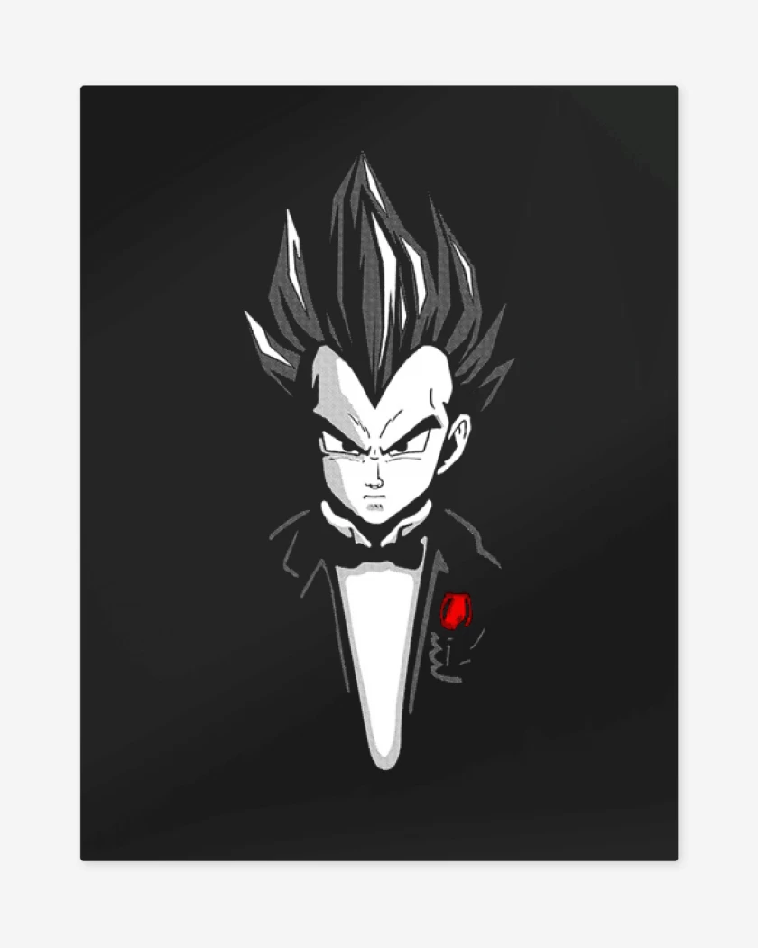 Print metalico Negro de Vegetta Godfather