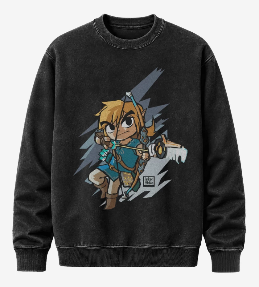 Poleron Polo Acid Wash Negro de Breath 2