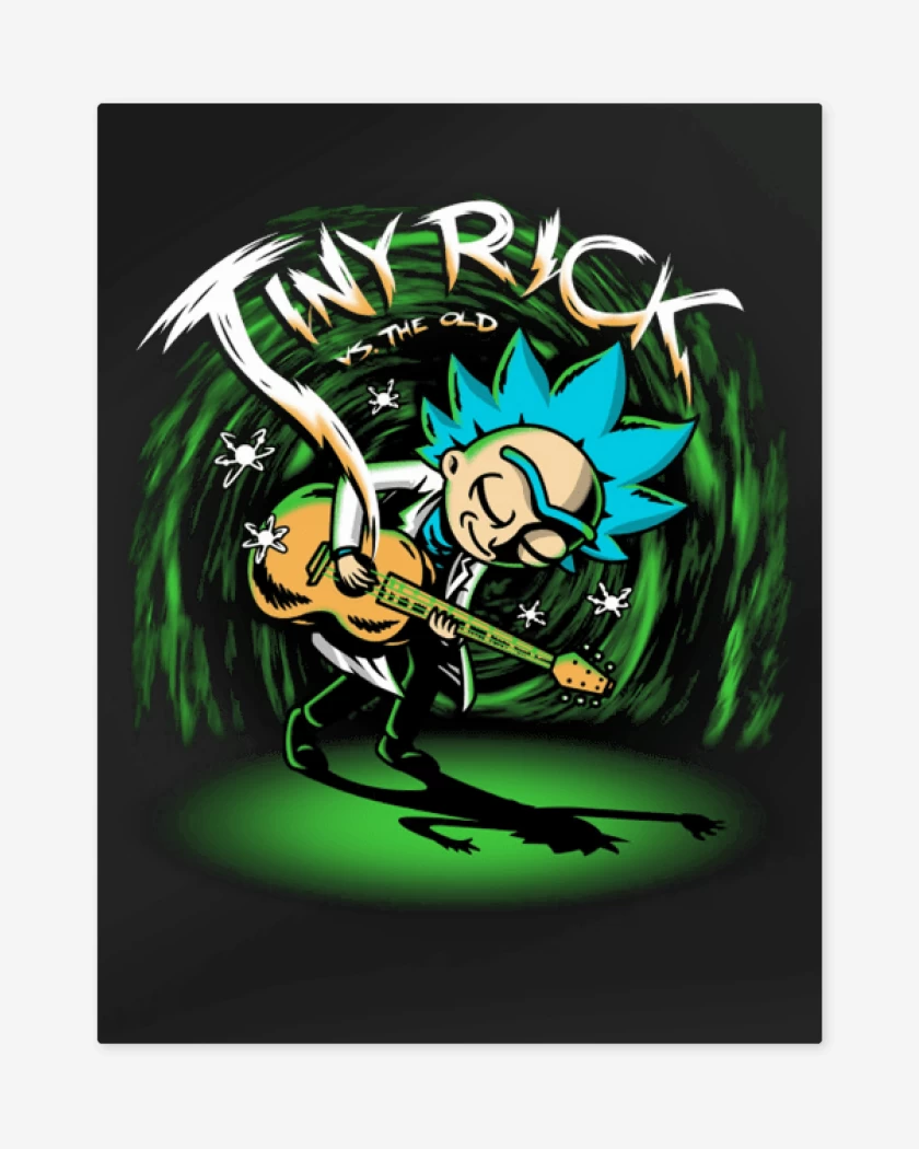 Print metalico Negro de Tiny Rick