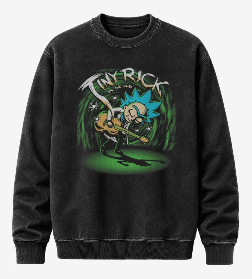 Poleron Polo Acid Wash Negro de Tiny Rick
