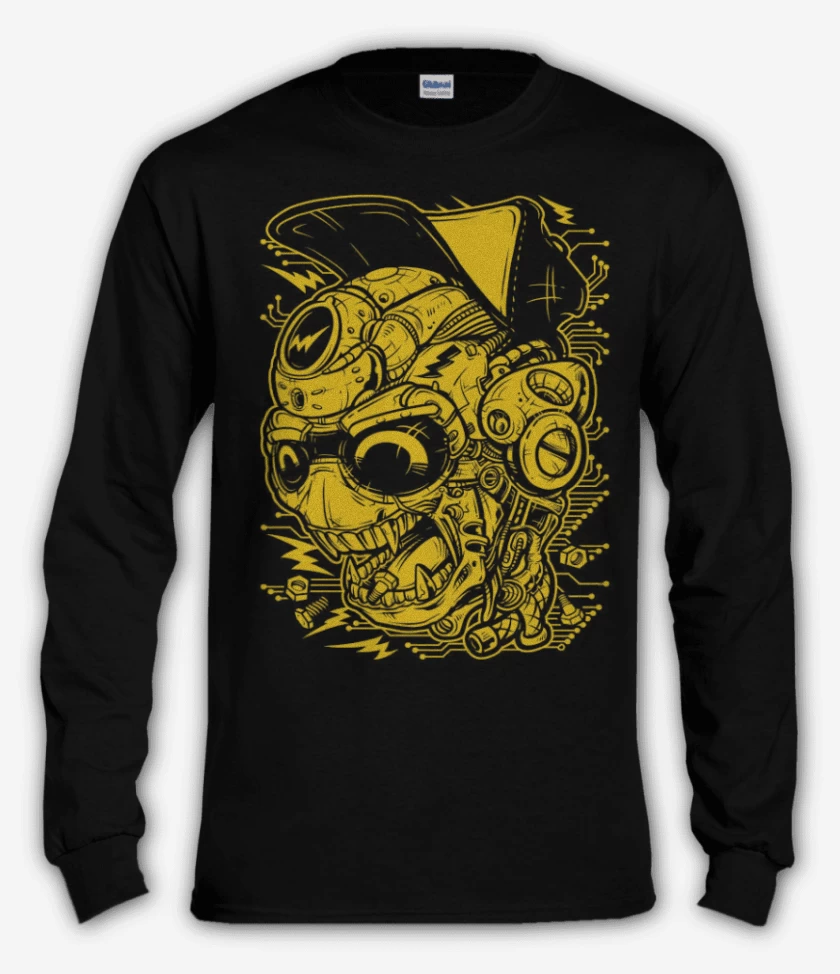 Polera manga larga Negro de Robo T