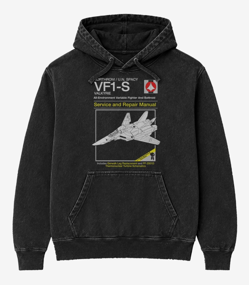 Poleron Canguro Acid Wash Negro de Valkyrie service and repair