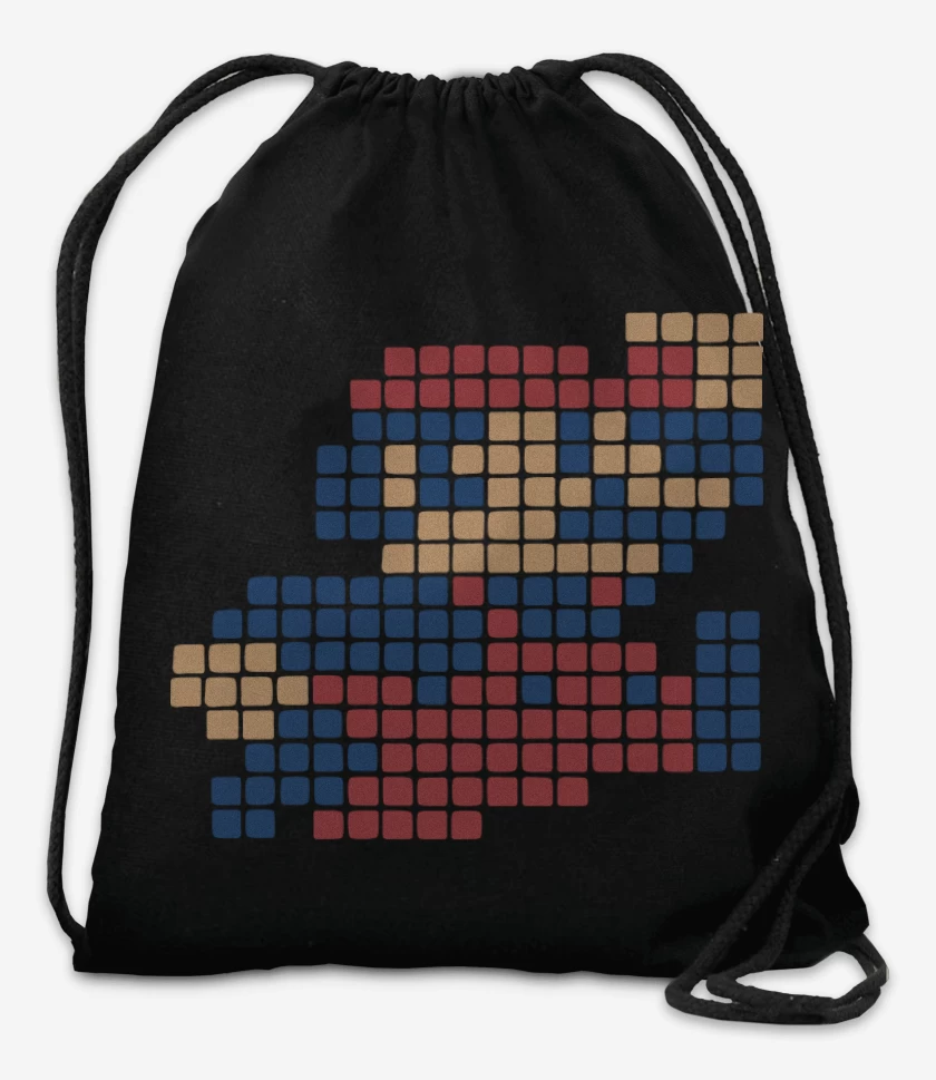 Mochila Negro de 8 Bits