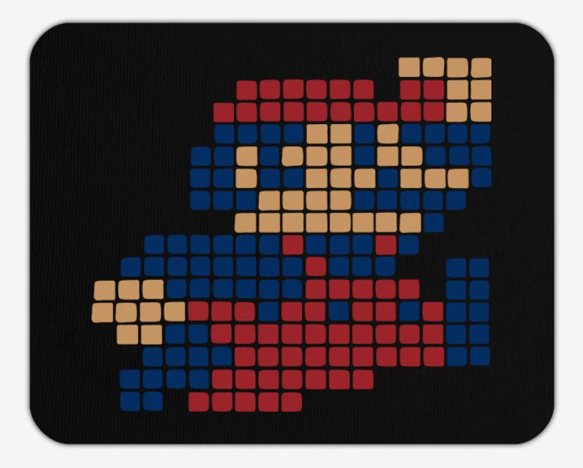 Mousepad Negro de 8 Bits