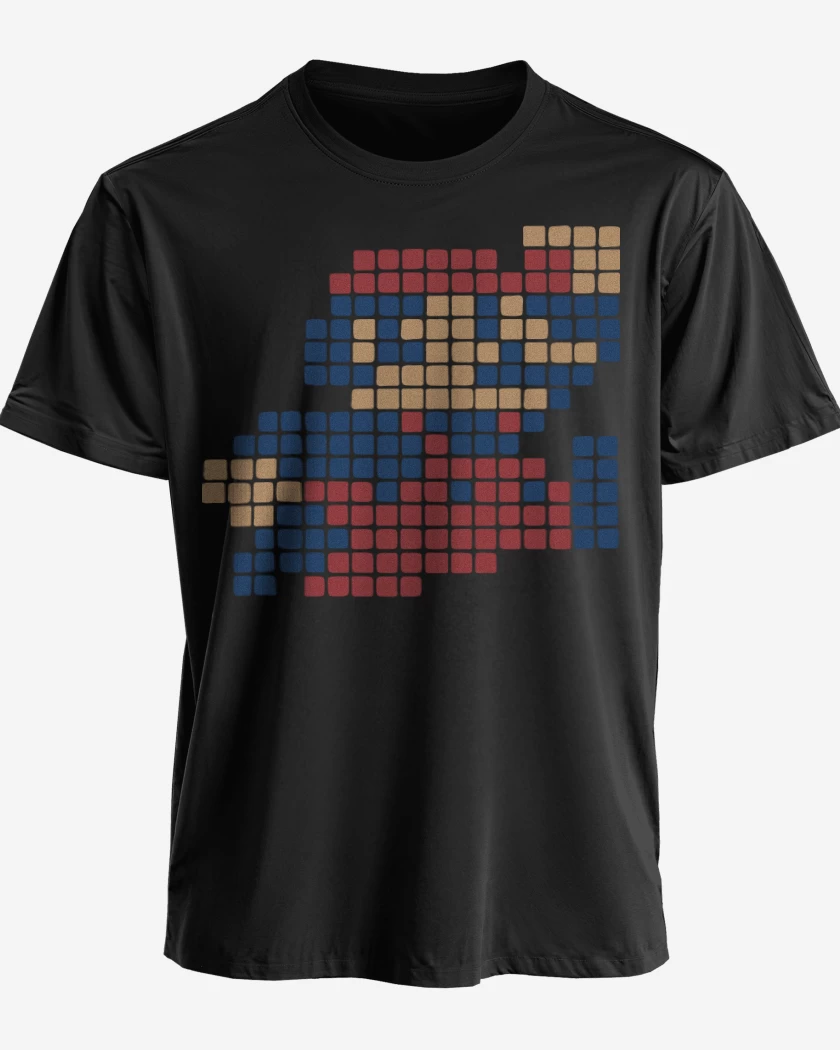 Polera premium Negro de 8 Bits