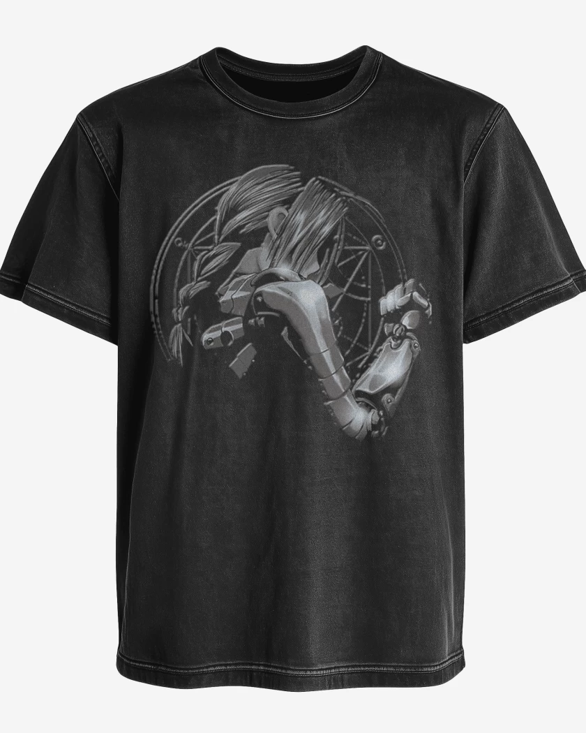 Polera desgastada Negro de Fma 2