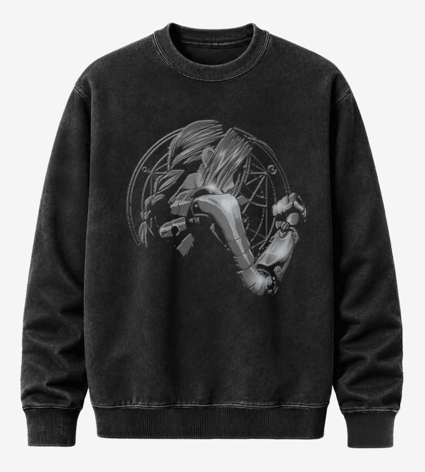 Poleron Polo Acid Wash Negro de Fma 2