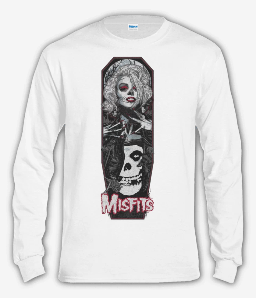 Polera manga larga Blanco de Mitfist full color