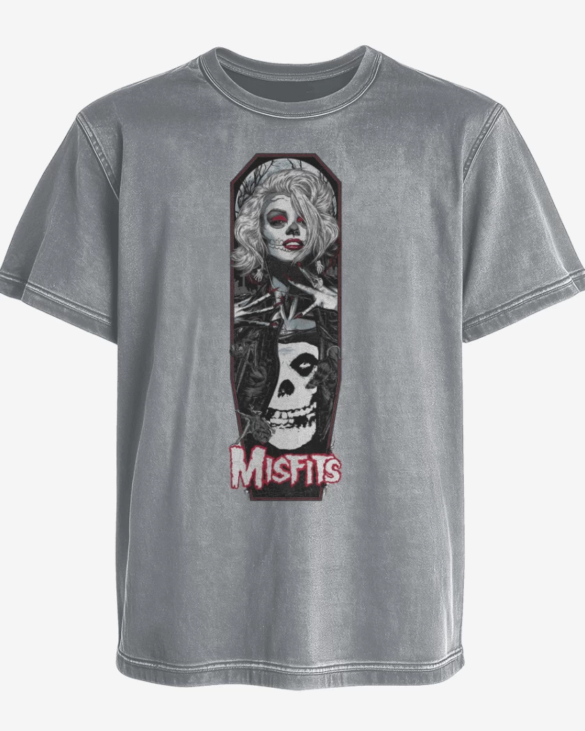 Polera desgastada Gris Melange de Mitfist full color