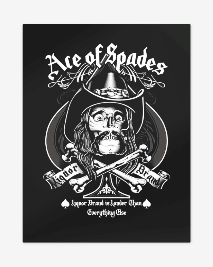 Print metalico Negro de Tio Lemmy