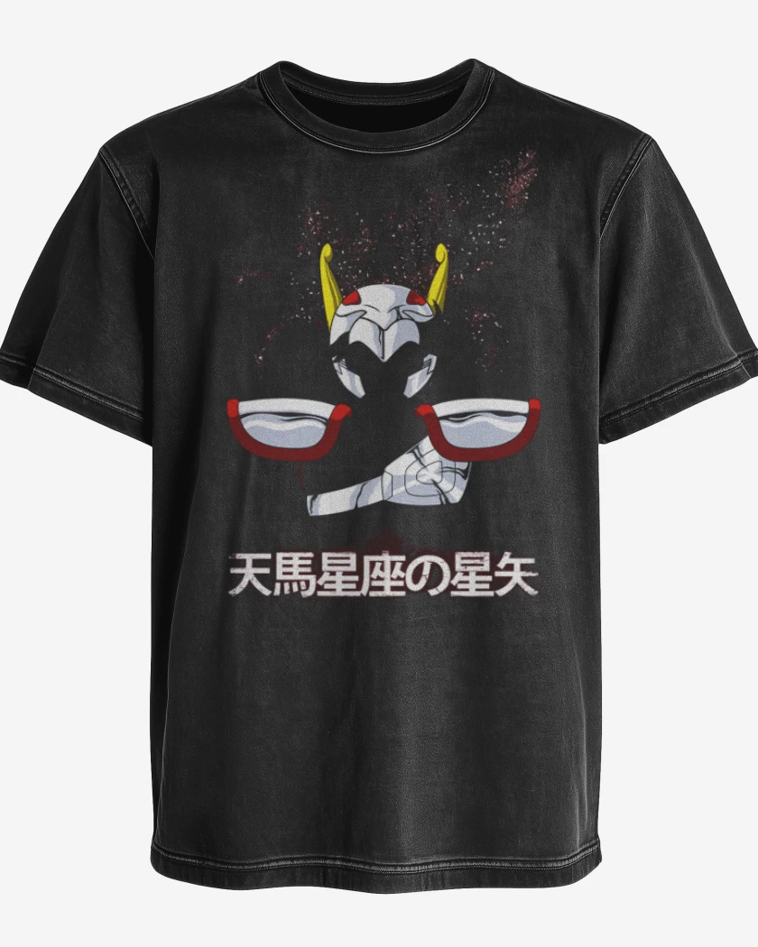 Polera desgastada Negro de Seiya