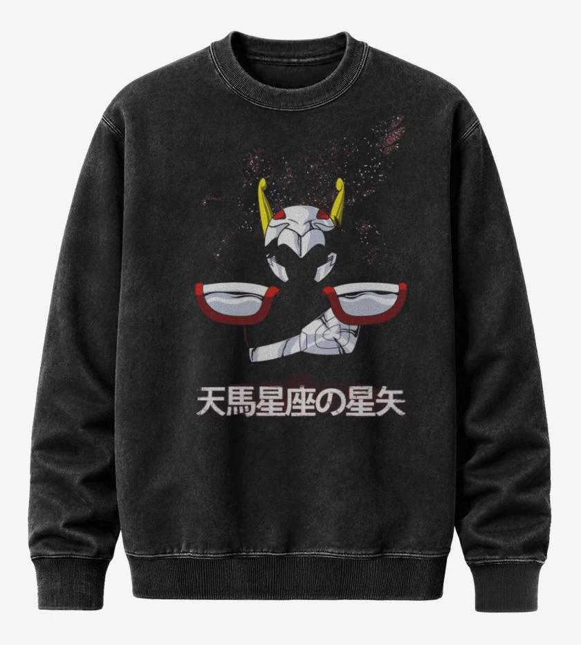 Poleron Polo Acid Wash Negro de Seiya
