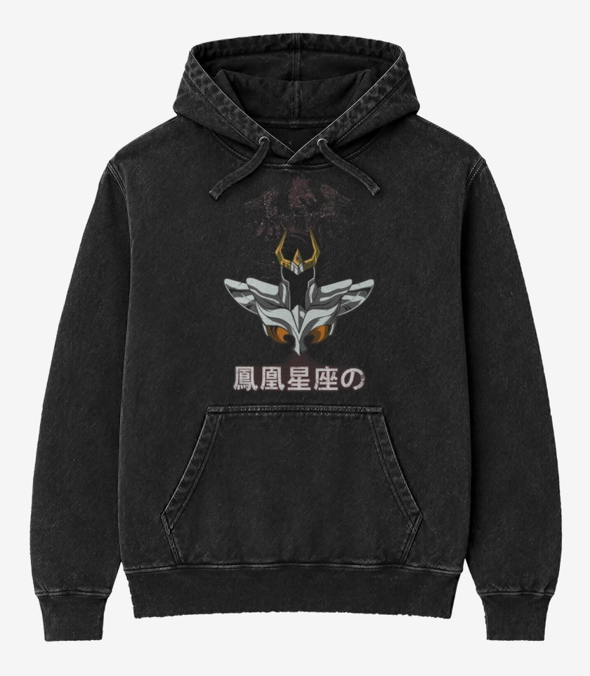 Poleron Canguro Acid Wash Negro de Ikki
