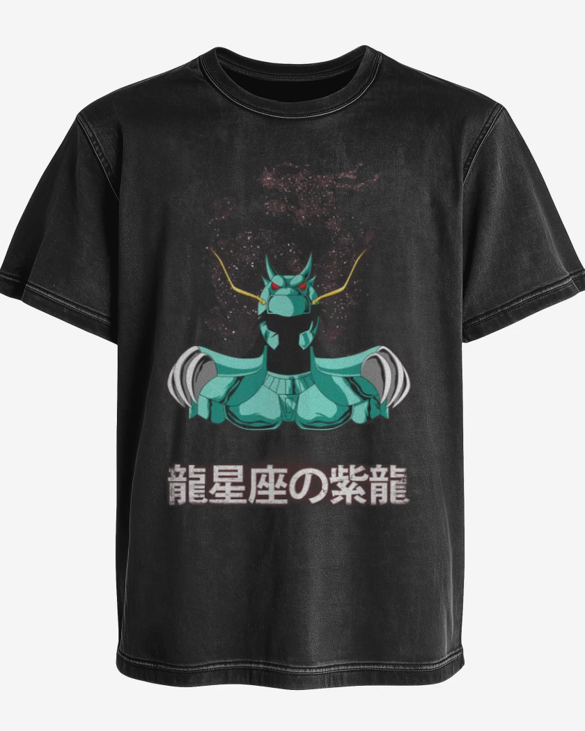 Polera desgastada Negro de Shyriu