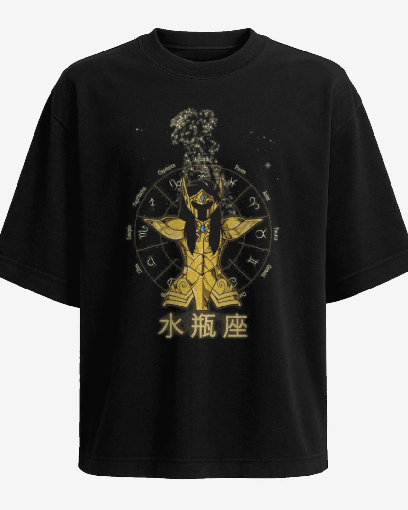 Polera Oversize Acuario Saint Seiya