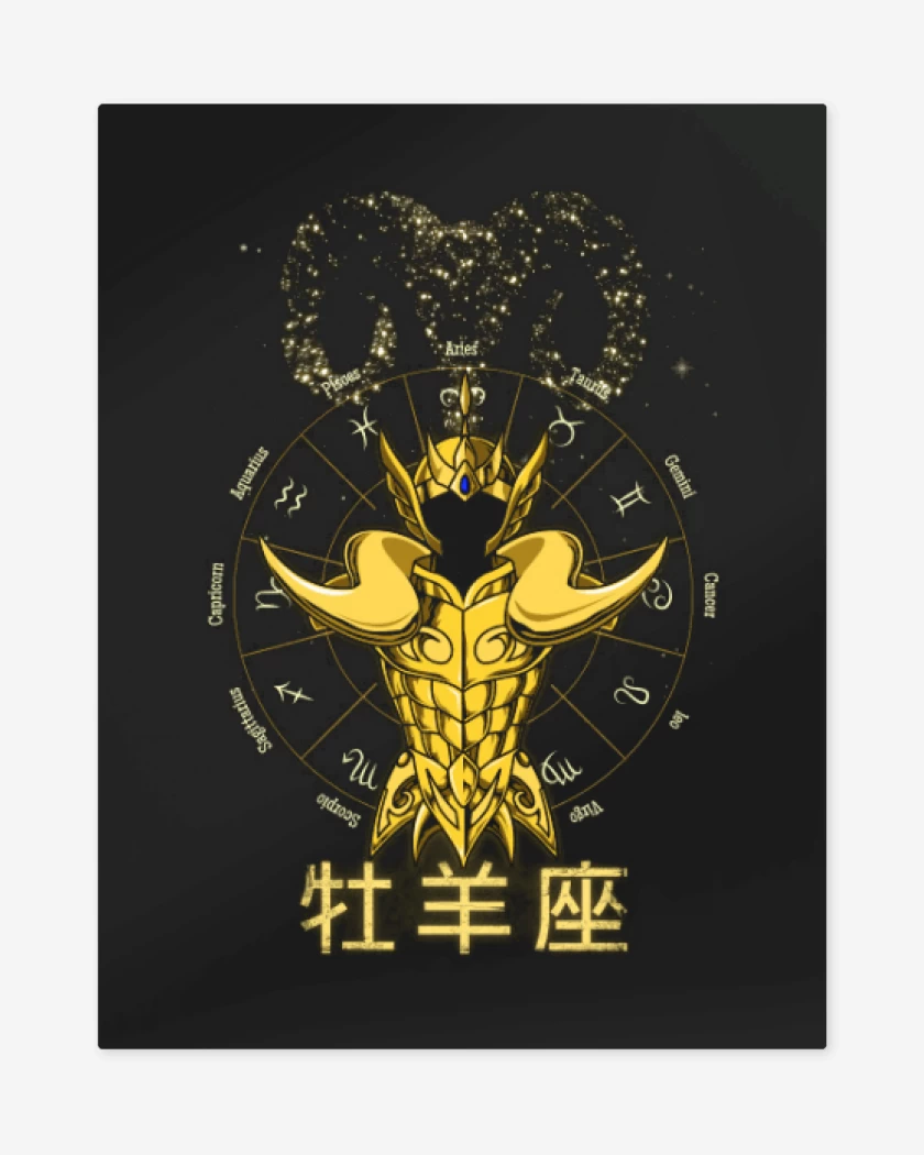 Print metalico Negro de Aries
