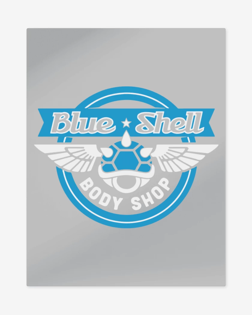 Print metalico Gris Melange de Blue Shell