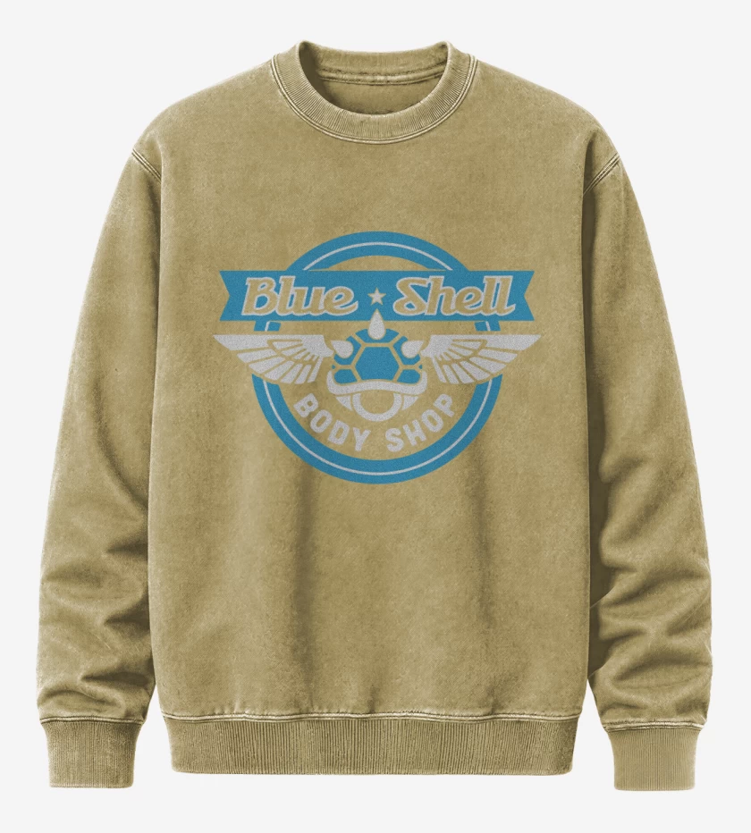 Poleron Polo Acid Wash Beige de Blue Shell