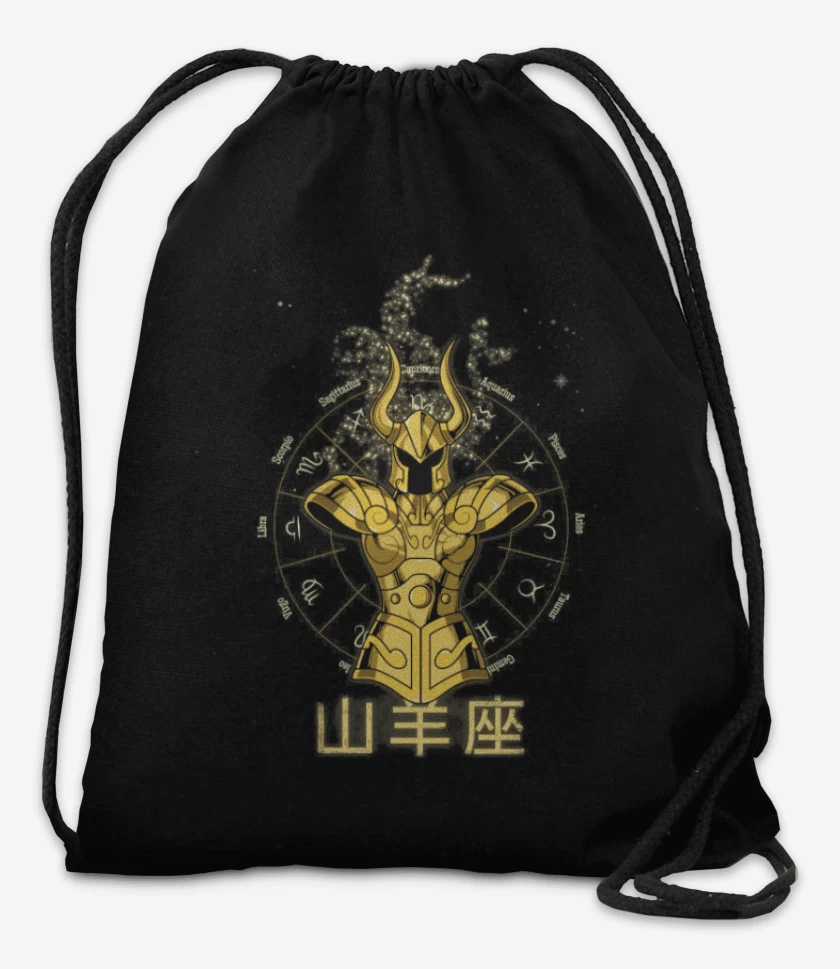 Mochila Negro de Capricornio Saint Seiya