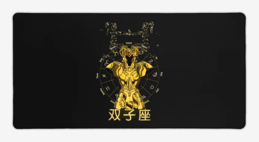 Mouse pad Gamer Negro de Geminis