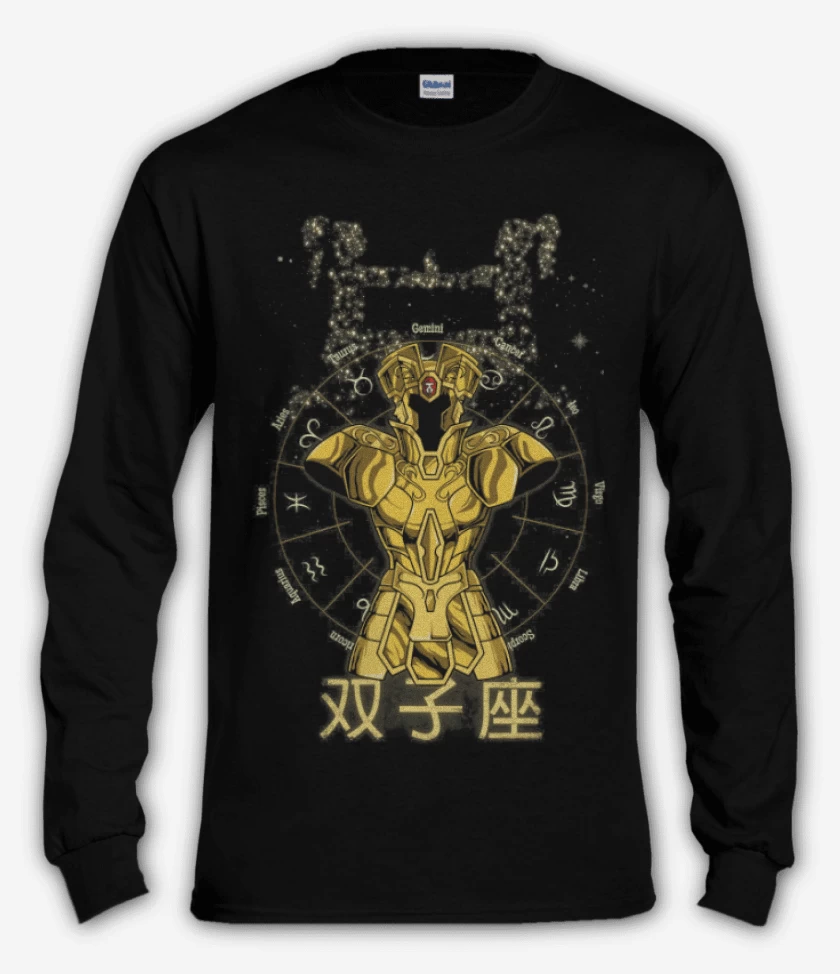 Polera manga larga Negro de Geminis