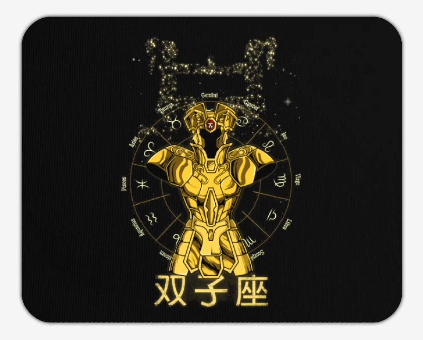 Mousepad Negro de Geminis