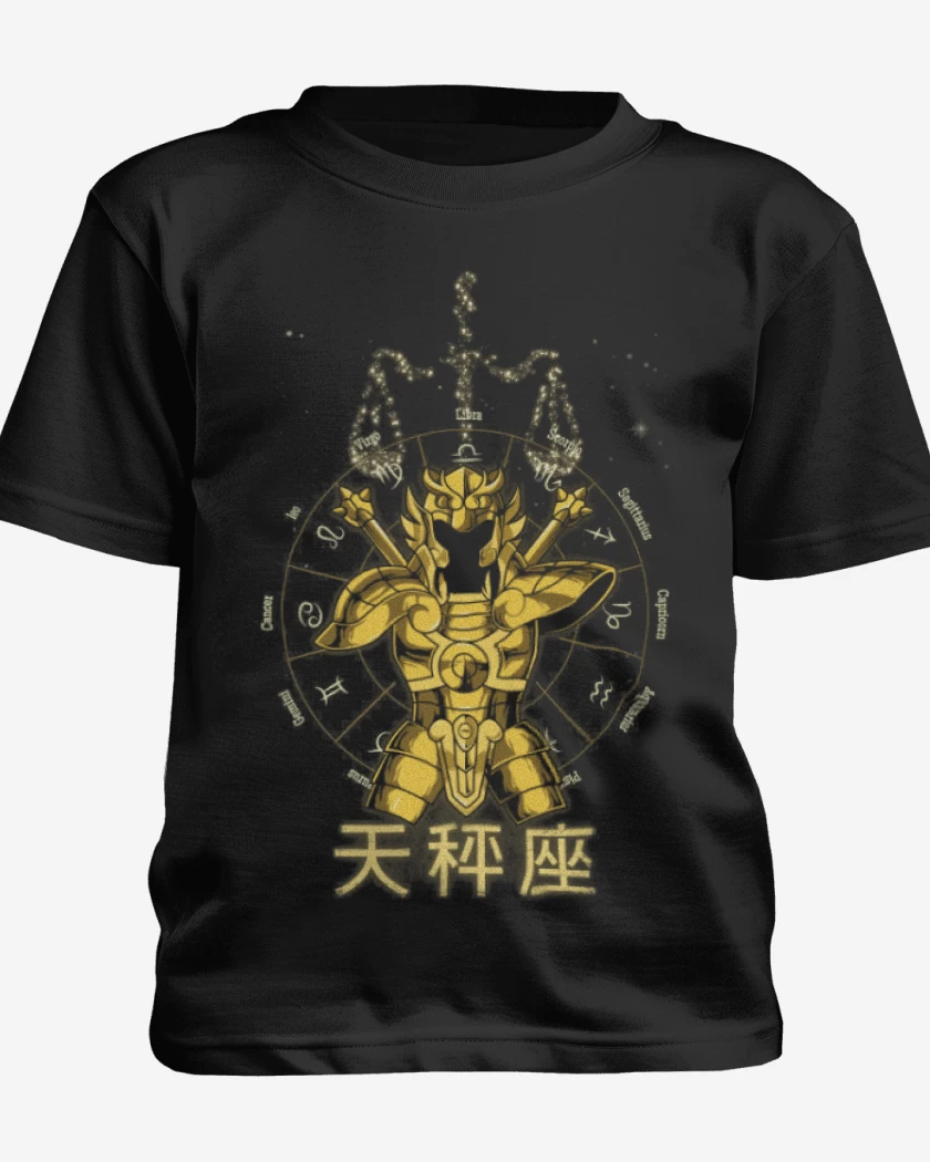 Polera de niño Negro de Libra Saint Seiya