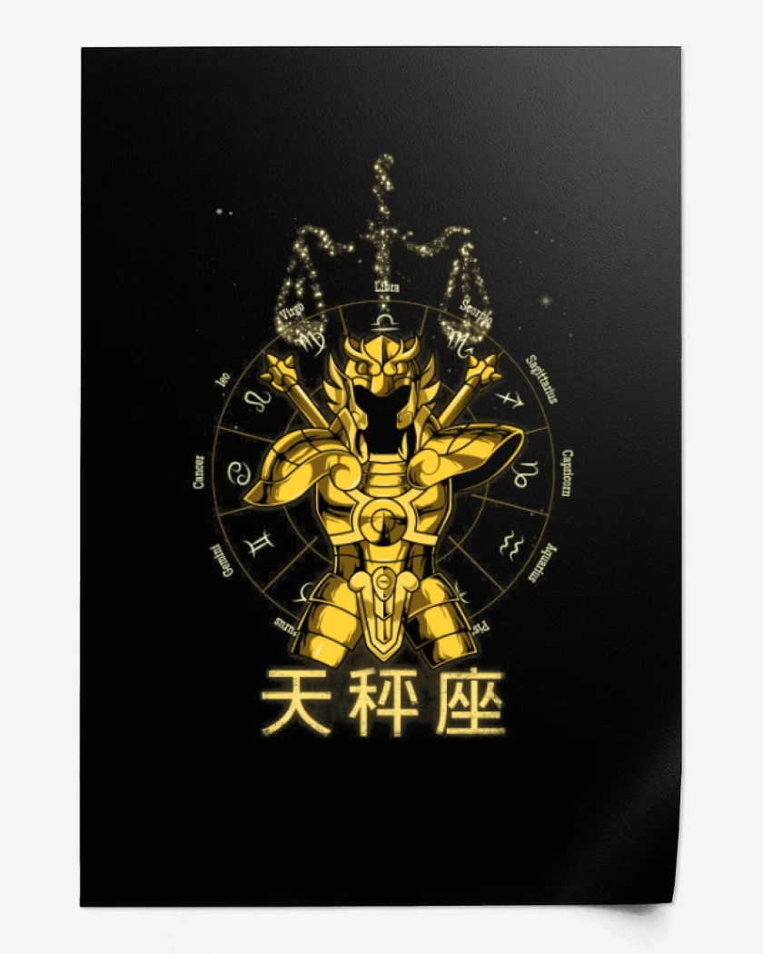 Print Negro de Libra Saint Seiya