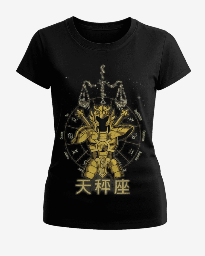 Polera de Mujer Negro de Libra Saint Seiya