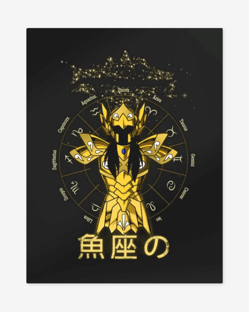 Print metalico Negro de Piscis